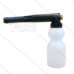 LS12 - schuimlans - zwart - met flacon 2 Ltr - nozzle 1,8mm - 90 tot 200 Bar - 15 tot 21 l/min - 1/4" bi