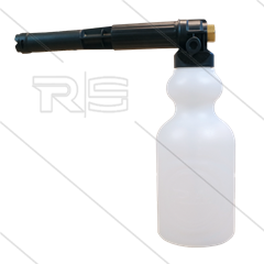 LS12 - schuimlans - zwart - met flacon 2 Ltr - nozzle 1,5mm - 60 tot 200 Bar - 9 tot 15 l/min - 1/4" bi