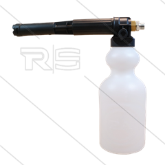 LS12 - schuimlans - zwart - met flacon 2 Ltr - nozzle 2,1mm - 90 tot 200 Bar - 20 tot 30 l/min - 3/8" bu