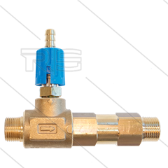 LS12 - Schuiminjector - messing - Ø1.8mm (090) - 220 Bar - 28 l/min - max 90°C - 2x 3/8" bu