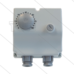 Dubbele dompelthermostaat TLSC met begrenzer - schacht 1/2" - L=100mm - 0 t/m 90°C