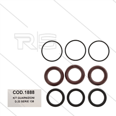AR kit 1888 - Manchetset voor 3 plunjers - Ø22mm - serie 228