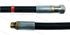NW5 rioolslang - 30m - 200 Bar - nozzle met voorboring - 1/8"bu met O-ring - max 60°C