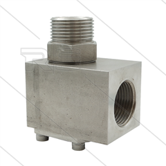 Swivel - haaks - TEHA - RVS304 - 1" bi x 1" bu - 200 Bar - NW24 - max. 100°C - PTFE/EPDM 