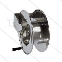 Haspel handbediend - Grijs gelakt - 25m - max 250 Bar - slang: 35m 3/8" - 25m 1/2"