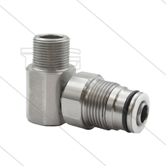 Swivel - haaks - Ramex - RVS303 - 3/4" bu x M22x1,5 bu - 250 Bar - NW10 - 90°C - Viton + EPDM