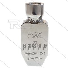 HPX-CZ oscillerende nozzle 0.080 - RVS - 1/4" bi - 60 tot 220 Bar - spuithoek 30°