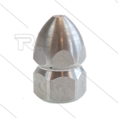 Rioolnozzle - 0.050 - 3x naar achter - 3/8" bi - SW22 - RVS