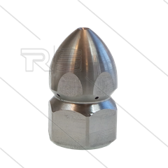 Rioolnozzle - 0.250 - 5x naar achter - 1/2" bi - SW24 - RVS