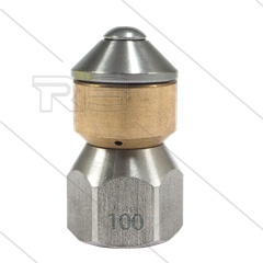 Roterende nozzle - 0.100 - 4x naar achter - Ø19mm - 1/4" bi