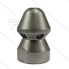 RU50 - Rioolnozzle - 0.500 - 1 x 1,75mm + 6 x 1,75mm - 300 Bar - max 160°C - 3/4" bi - vernikkeld