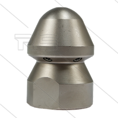 RU60 - Rioolnozzle - 0.600 - 1 x 2,25mm + 6 x 1,90mm - 300 Bar - max 160°C - 1" bi - vernikkeld