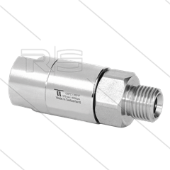 DGS Swivel - recht - 2 lagers - 1/4" bi x 3/8" bu - 275 Bar - NW6 - 30 tpm - max 120°C
