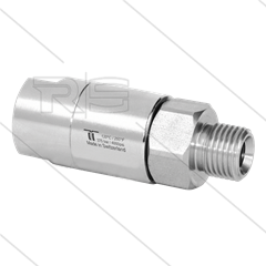 DGS Swivel - recht - 2 lagers - 3/8" bi x 1/4" bu - 275 Bar - NW6 - 30 tpm - max 120°C