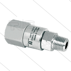 DGVI Swivel - recht - 1 lager - 1/4" bi x 3/8" bu - 500 Bar - NW6 - 30 tpm - max 120°C
