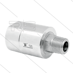 DGEI Swivel - recht - 3 lagers - 1 1/4" bi BSP x 1 1/4" bu BSPT conische draad - 200 Bar - NW28 - 30 tpm - max 120°C