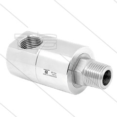 DGEI Swivel - haaks - 3 lagers - 1" bi BSP x 1" bu BSPT conische draad - 200 Bar - NW24 - 30 tpm - max 120°C
