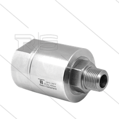 DGE Swivel - recht - 1 lager - 3/8" bi BSP x 3/8" bu BSPT conische draad - 275 Bar - NW10 - 30 tpm - max 120°C