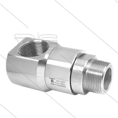 DGE Swivel - haaks - 1 lager - 1 1/4" bi BSP x 1 1/4" bu BSPT conische draad - 200 Bar - NW28 - 30 tpm - max 120°C