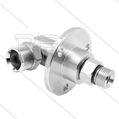 DGF Swivel - haaks - met flens - 3 lagers - M21x1,5 bu x 3/8" bu - 275 Bar - NW6 - 1000 tpm bij max