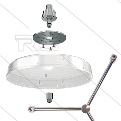 FL-Z conversie kit - Swivel, adapterplaat, bouten, verlengadapter, rotorarm 3 x 1/4" bi - Ø450mm