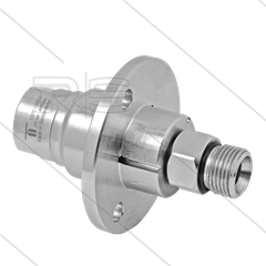 DYF Swivel - recht - met flens - 3 lagers - 1/4" bi x 3/8" bu - 275 Bar - NW6 - 2000 tpm