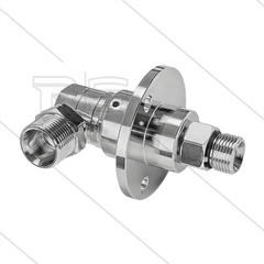 DYF Swivel - haaks - met flens - 3 lagers - M22x1,5 bu x 3/8" bu - 275 Bar - NW6 - 2000 tpm