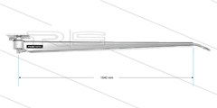 DKR - Zwenkarm plafond 6-hoekige buis - L=1450mm - aansluiting in: 1/4" bi x uit: 1/4" bu