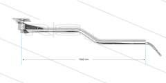 DKZF - Zwenkarm plafond - L=1550mm - Z-uitvoering met veer - aansluiting in 1/4" bi x uit 1/4" bu