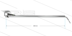 DKP - Zwenkarm plafond - L=2500mm - aansluiting in: 1/4" bi x uit: 1/4" bu