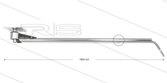 DKF - Zwenkarm plafond met veer - L=1900mm - aansluiting in: 1/4" bi x uit: 1/4" bu
