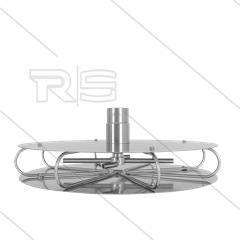 TXS-2f - Schachtreiniger met beschermplaat - RVS - Ø800mm - 170 Bar - max 120°C - Nozzles 2 x 1/8"