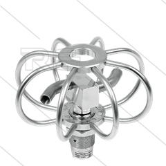 TYR-2f - Buizenreiniger - Ø400mm - RVS - 275 Bar - max 120°C - 2 vaste rotorarmen - aansluiting: 3/8