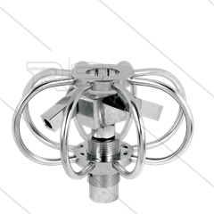TYR-2s - Buizenreiniger - Ø75mm - RVS - 275 Bar - max 120°C - 2 verstelbare rotorarmen - nozzles