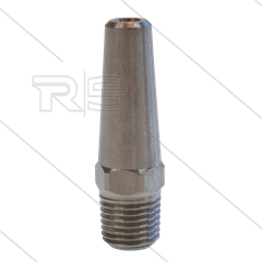 Verlengde RVS nozzle 00.150 + stabilisator - 1/4" NPT bu