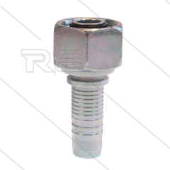 Persnippel - staal - 1/2" - 1/2" wartel - DN13 - met O-Ring - SW27