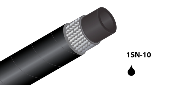 1SN-10 - (3/8") - Zwart