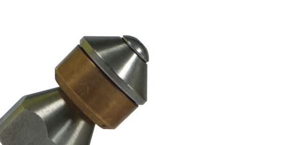 Roterend - RVS + Messing - 3/8" bi - max 250 Bar