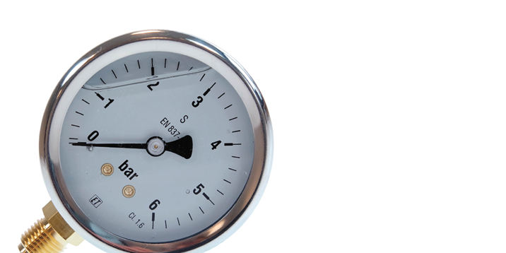 Manometer - 1/4" bu - onderaansluiting