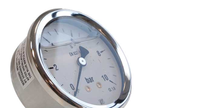 Manometer - 1/4" bu - achteraansluiting